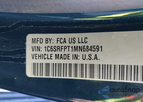 2021 Ram 1500 Limited from USA, damaged, VIN 1C6SRFPT1MN684591
